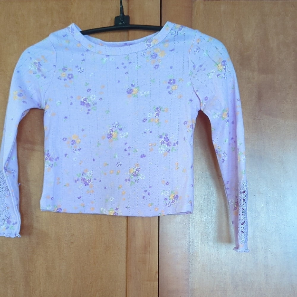 New Pink Republic Floral Long Sleeve Kids Top - Lavender